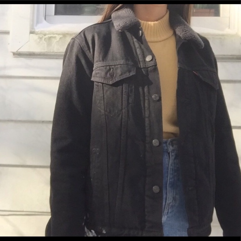Levi’s black denim sherpa jacket